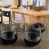 Halo - Oval Tritan Glasses Dof 18Oz, Bpa Free Plastic Water Tumblers (Set of 4) - Clear