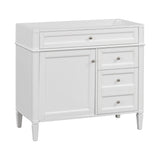 Bathroom Vanity Without Top Sink, Modern Bathroom Storage Cabinet With 2 Drawers And A Tip-Out Drawer