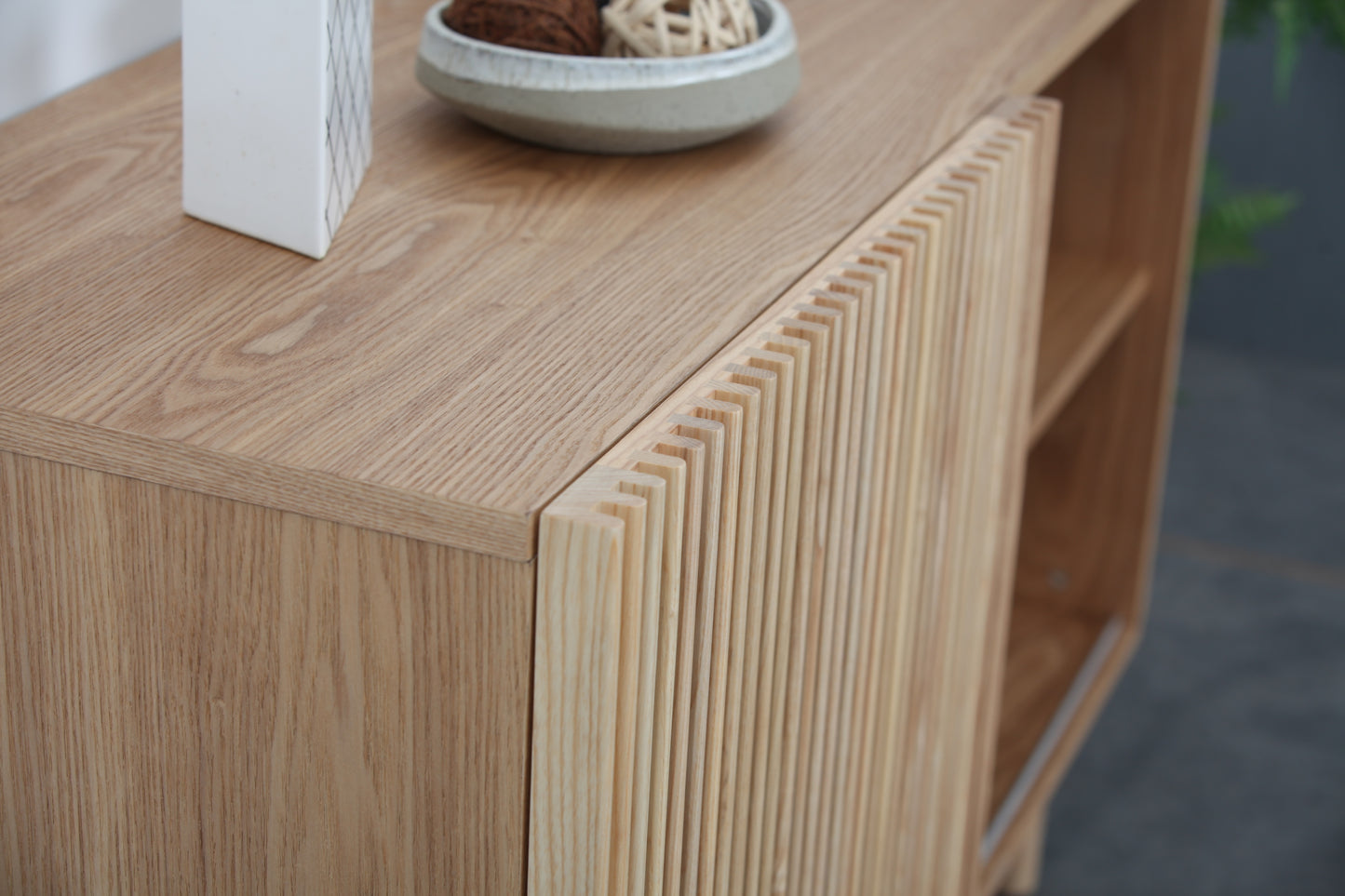 Modern Sideboard with 4 Cabinet, Storage Cabinet, TV Stand , Anti-Topple Design, and Large Countertop