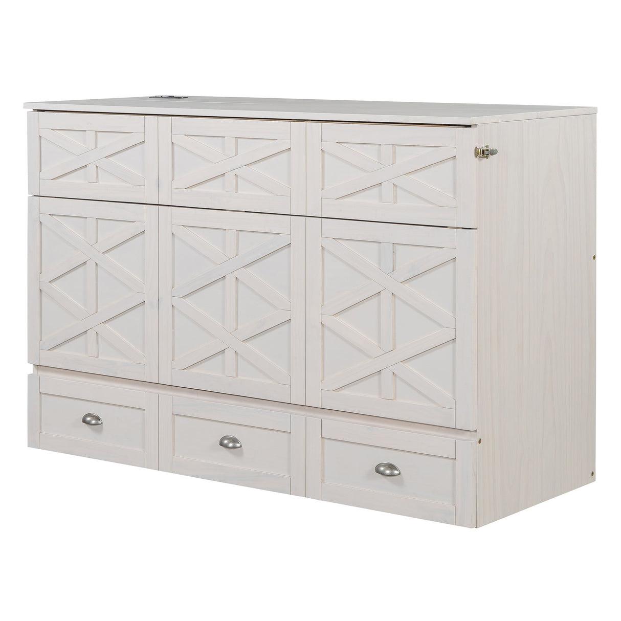 Murphy Bed With Large Drawers And USB Ports