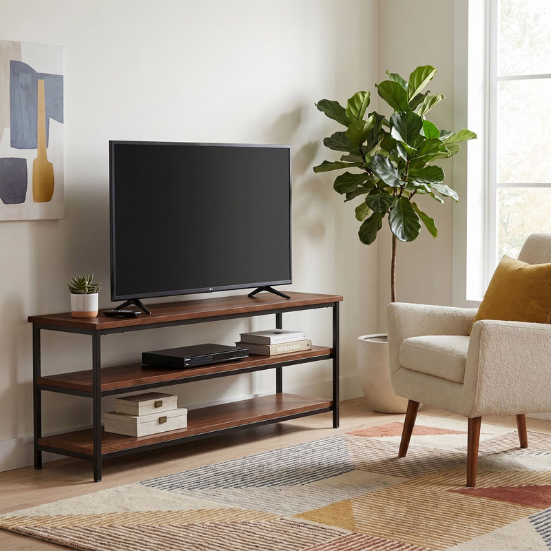 Skyler - TV Media Stand - Dark Cognac Brown