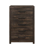 Monica - Chest With Spacious Drawers Bar Handles - Dark Oak
