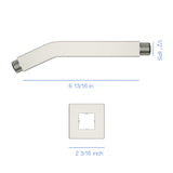 Elegant 6" Shower Arm With Flange, Stainless Steel Construction For Rain Shower Heads