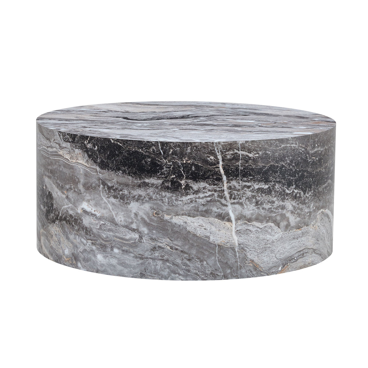 Cylindrical Coffee Table With Material For Living Room