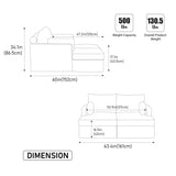 Modern Aesthetic Wide Sofa Bed