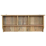 Floating Coat Rack With 3 Shelves - Beige