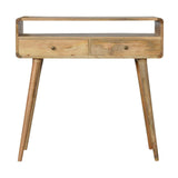 Curved Chestnut Console Table