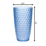 Leading Ware Diamond Cut Acrylic Drinking Glasses (Set of 4)