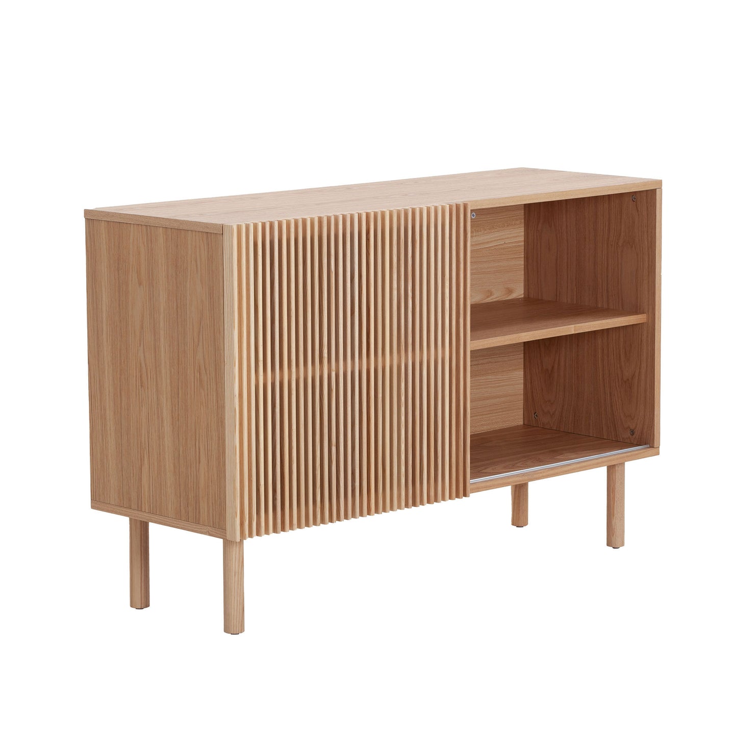 Modern Sideboard with 4 Cabinet, Storage Cabinet, TV Stand , Anti-Topple Design, and Large Countertop