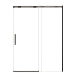 Semi-Frame Single Sliding Shower Door With Clear Tempered Glass