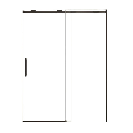 Semi-Frame Single Sliding Shower Door With Clear Tempered Glass