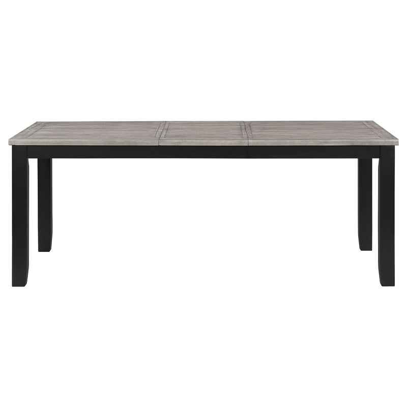 Centera - Rectangular Dining Table With Extension Leaf - Gray