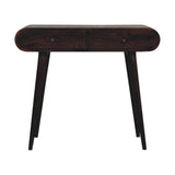 Curved Edge Console Table - Walnut