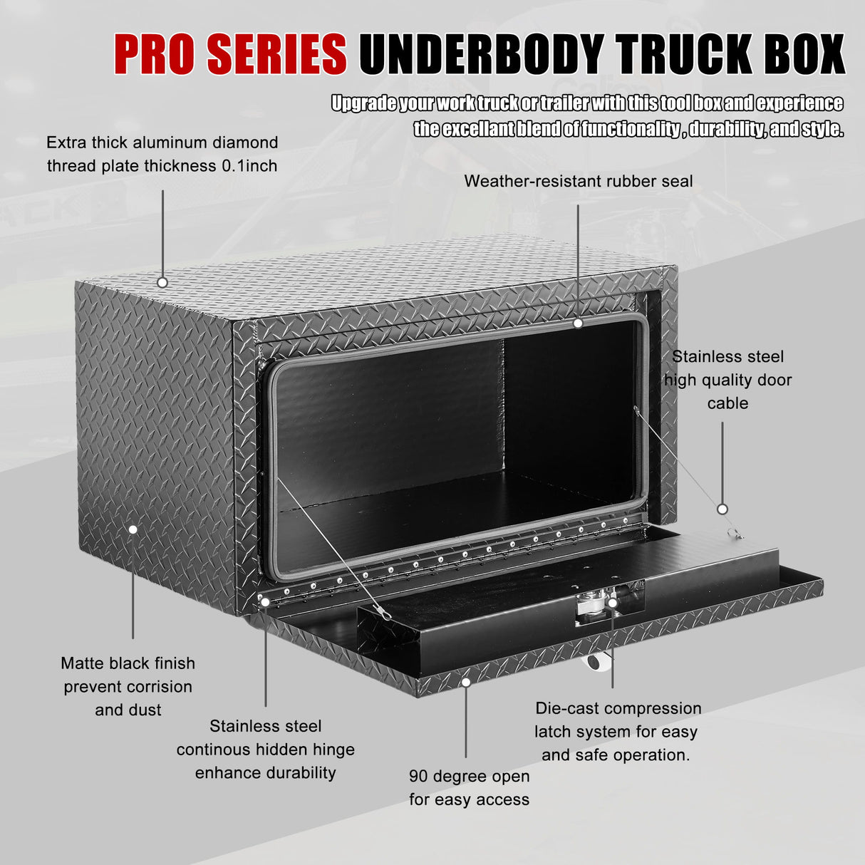 Pro Series - Underbody Truck Tool Box Waterproof Storage Chest