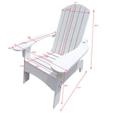 Outdoor Or Indoor Wood Adirondack Chair With An Hole To Hold Umbrella, On The Arm