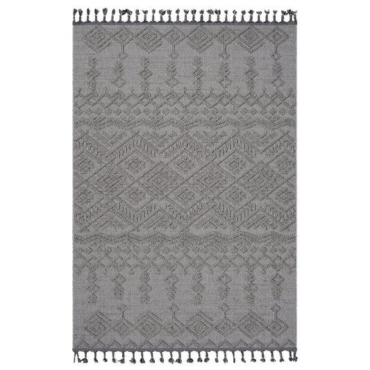 NAAR Guros Collection 5X7 White/White /Traditional Indoor/Outdoor Area Rug