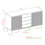 Contemporary Sliding Slat Door Sideboard