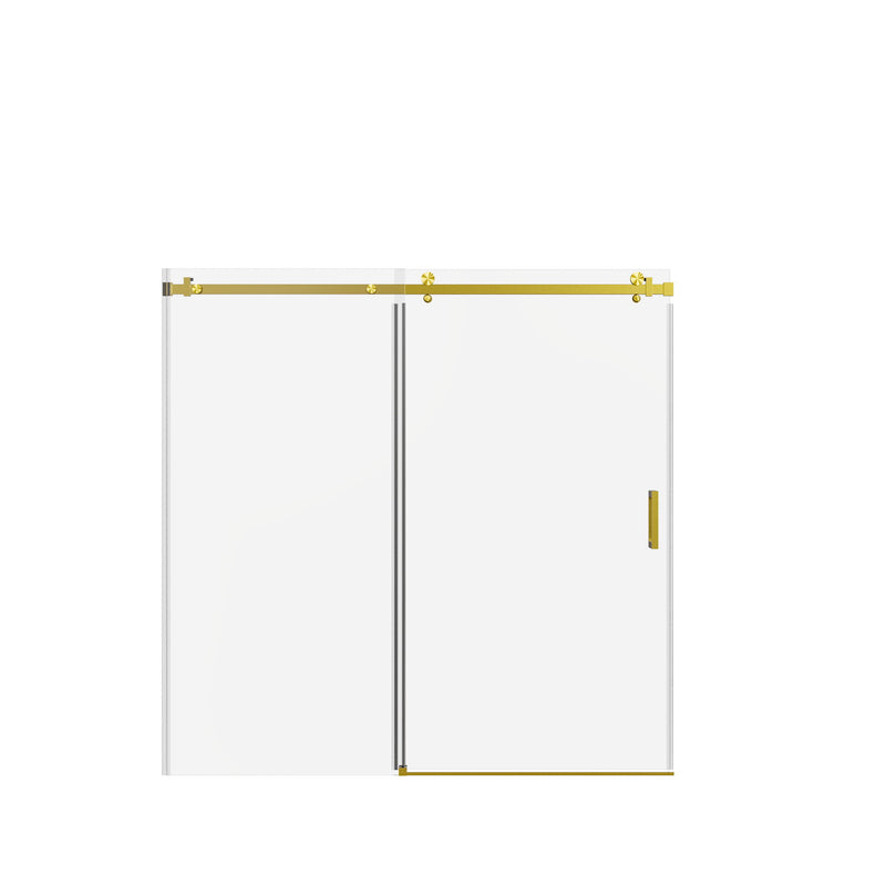 Frameless Single Sliding Shower Door, Sgcc Tempered Glass, Reversible