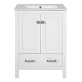 Bathroom Vanity With Integrated Undermount Ceramic Sink, 2 Doors And 1 Drawer, Soft Close Hinges