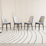 Modern Dining Chair With Cushions And Metal Legs