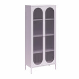 Luna - 2 Door Accent Cabinet With Fluted Glass