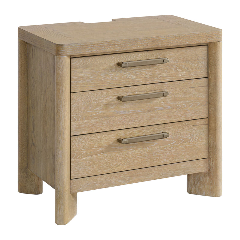 3 Drawer Nightstand - Tan