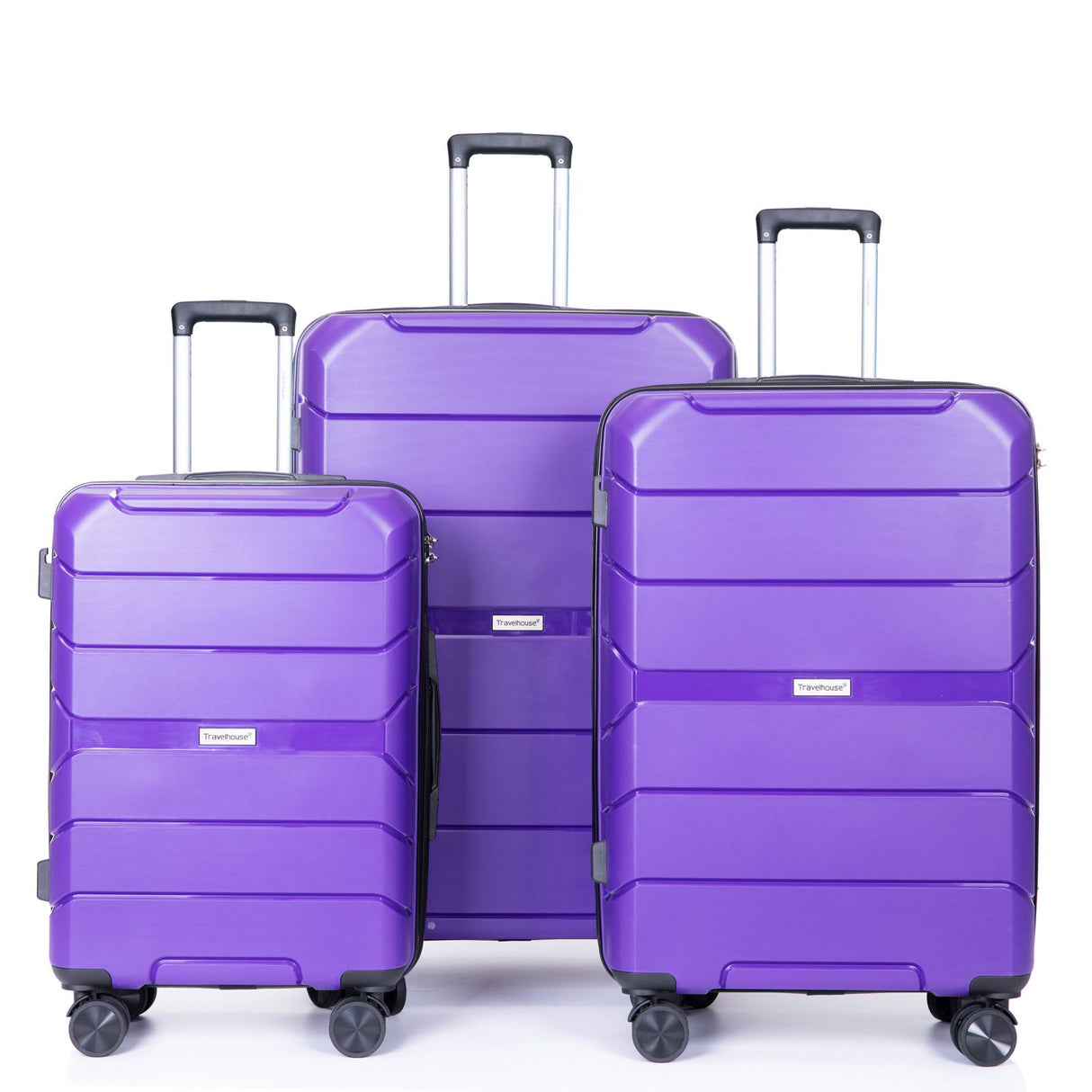 Hardshell Suitcase Spinner Wheels Lightweight Durable Suitcase With Tsa Lock, 3 Piece Set