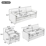 Cozy Sofa Set Oversized Comfy Cloud Sofa With Double Cushion