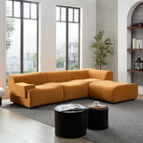Strong Durable Fabric 4 Seat Sectional Sofa With High Density Sponge