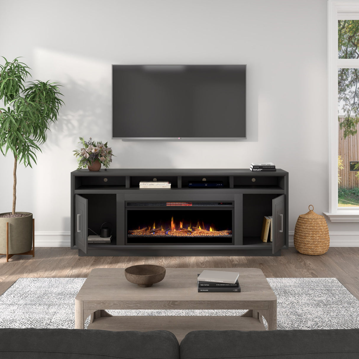 Sunset - Electric Fireplace TV Stand