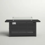 Propane Fire Pit Table With Cover - Black
