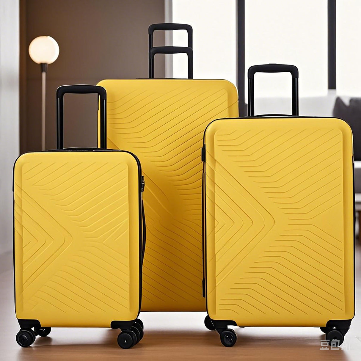 3 Piece Luggage Sets Lightweight Suitcase With Two Hooks, Spinner Wheels, Tsa Lock, Durable Hard Shell
