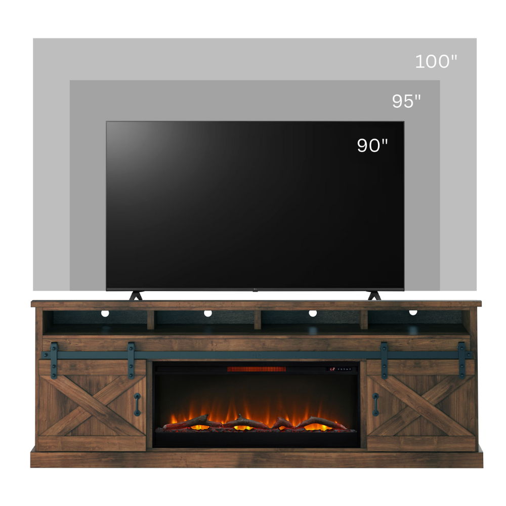 Farmhouse - Electric Fireplace TV Stand For TV