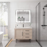 Medicine Cabinet With LED Vanity Mirror, Anti-Fog, Waterproof, Dimmable With Touch Switch