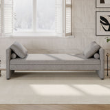 Modern Upholstered Chaise Lounger Daybed With Pillows Small Single Daybed, No Mattress Needed