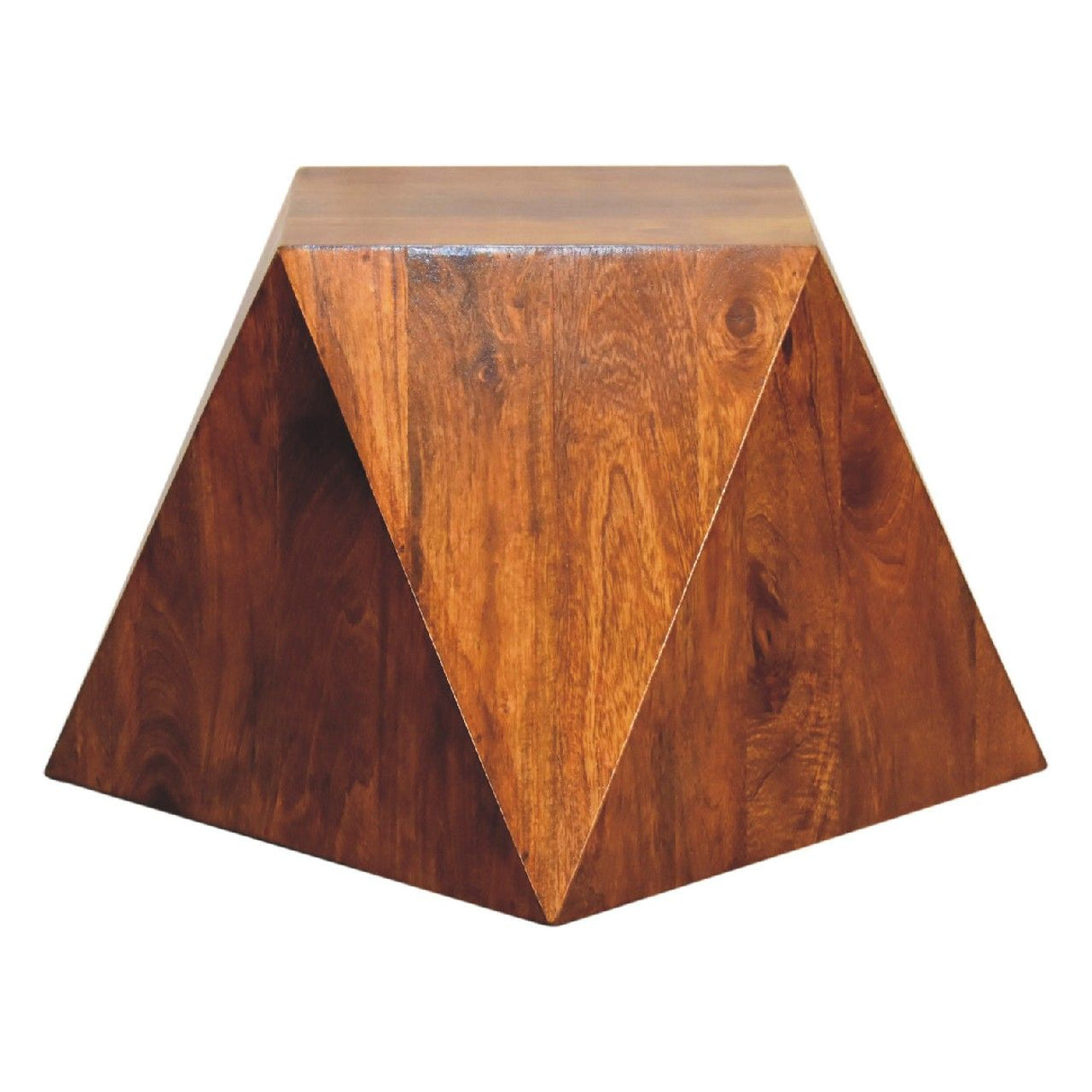 Abstract End Table - Chestnut