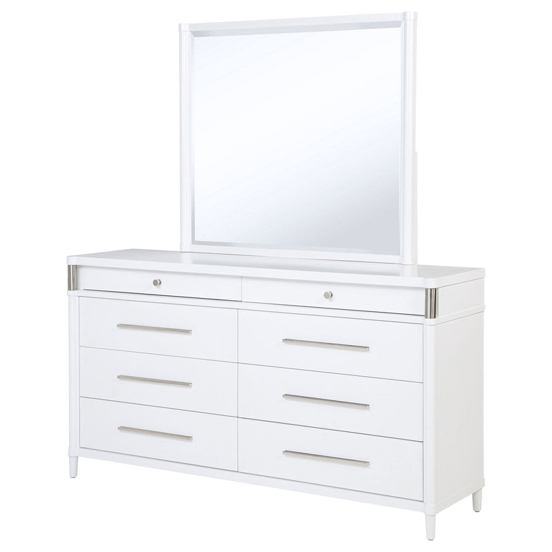 Robinson - 8 Drawer Dresser With Mirror - White