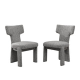 Armless Curved Back Accent Chairs (Set of 2)
