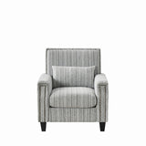 Accent Chair With Arms, Comfy Armchair For Living Room - Gray