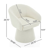 Modern Swivel Accent Chair With Ergonomic Barrel Design