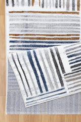 Nova - 2'7" X 7' Area Rug Polypropylene - Multi / White
