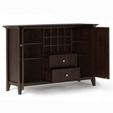 Bedford - Sideboard Buffet And Wine Rack - Dark Chestnut Brown