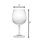 Tritan - Leadingware Unbreakable Wine Glass Set With Hammer Design Bpa Free Plastic, 22Oz - Clear
