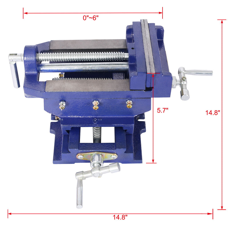 Industrial Quality Cross Slide Vise, Drill Press Metal Milling 2 Way X - Y