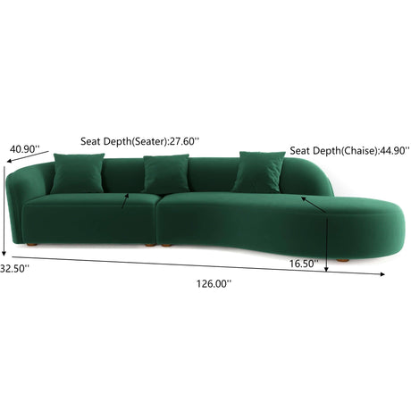 Elijah - Japandi Style Curvy Sectional Sofa