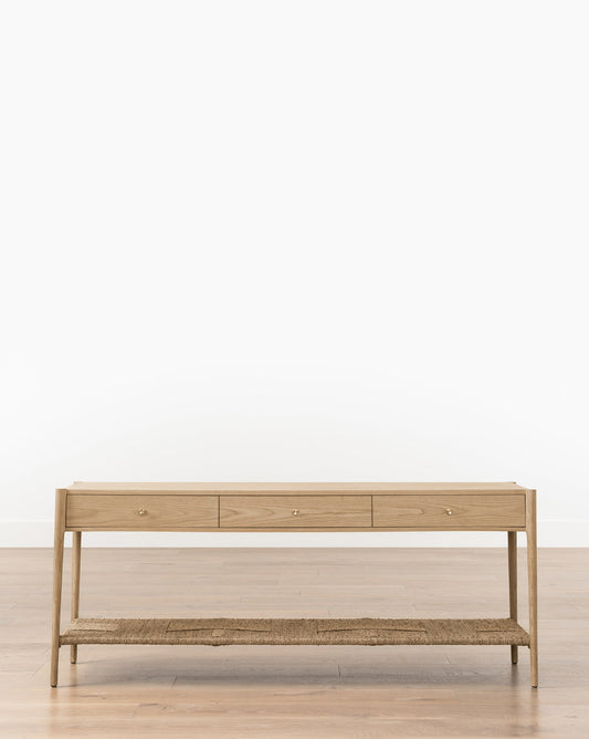 Dana white oak console by McGee & Co