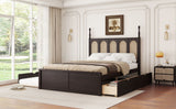 Platform Bed With With 2 Big Drawers With Trundle