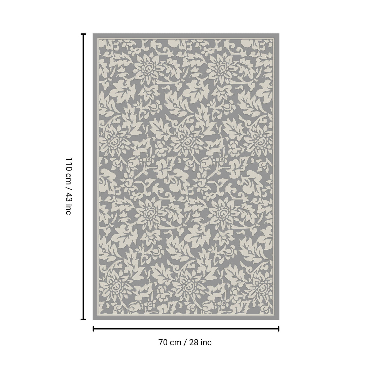 Macau - Non - Slip Accent Rug, Floral Charm