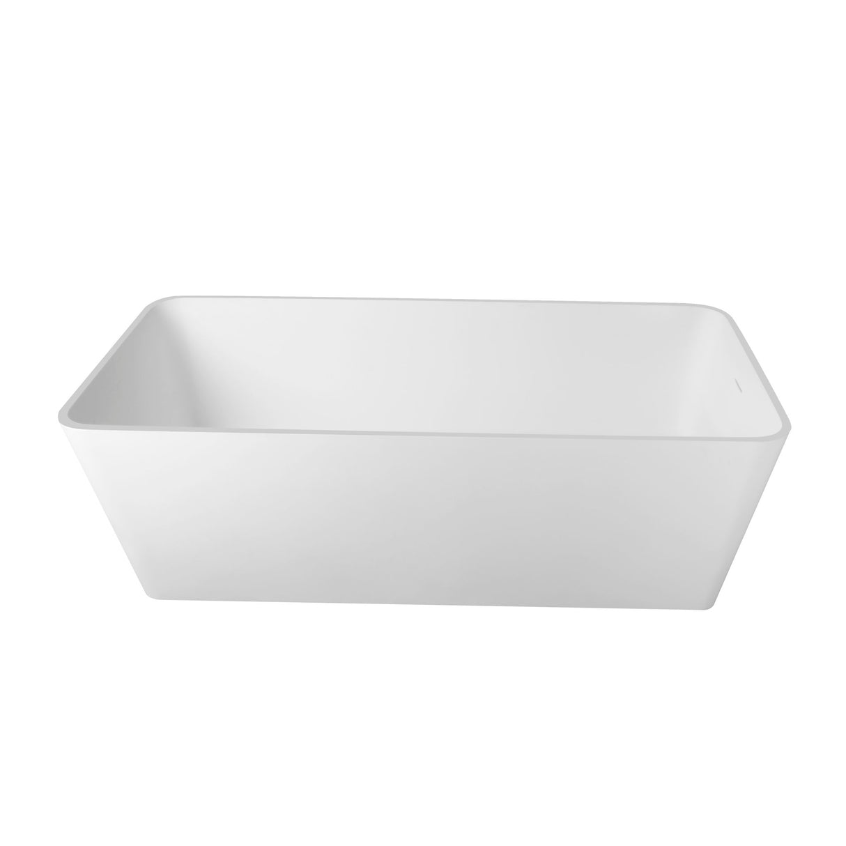 Freestandingn And Solid Surface, Soaking Bathtub For Bathroom - Matte White