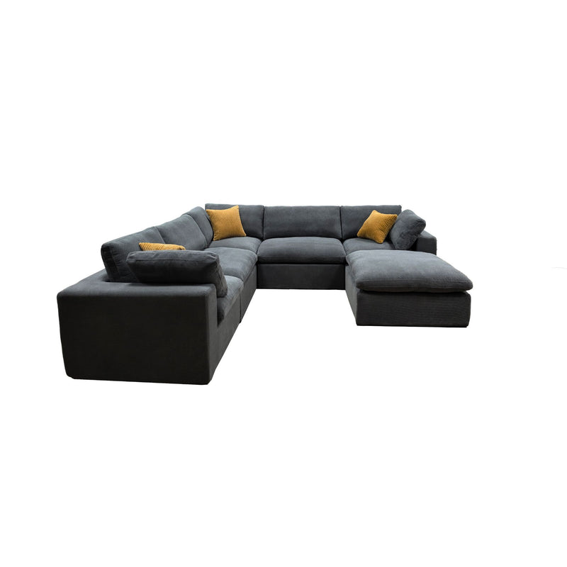 Custom Configuration Modular Sectional & Toss Pillows